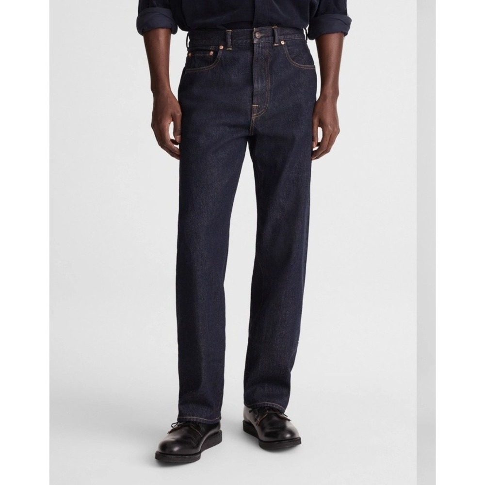 Madewell NWT Mens The 1991 Loose Straight Jean Size 34x32 Rinse Rigid Blue Jeans